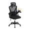Black Mesh Ergonomic Office Chair with Adjustable Headrest, Flip-Up Armrests and Lumbar Support